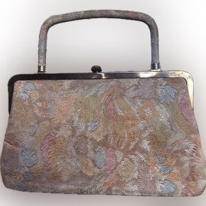 Vintage Floral Tapestry Handbag